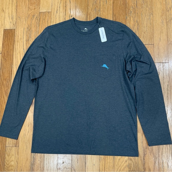 Tommy Bahama Big & Tall Icing the Kicker pocket long sleeve graphic tee NEW - Picture 3 of 4